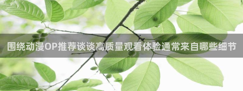 里番孕动漫在线观看：围绕动漫OP推荐谈谈高质量观看体验通常来自哪些细节配图